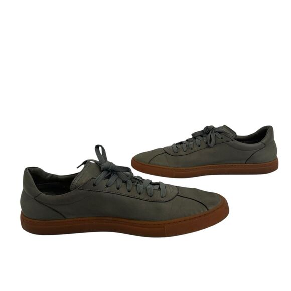 M.Gemi Leather Sneakers Mens Size 47 US 13 Gray Gum Sole Minimalist Italy main image 4